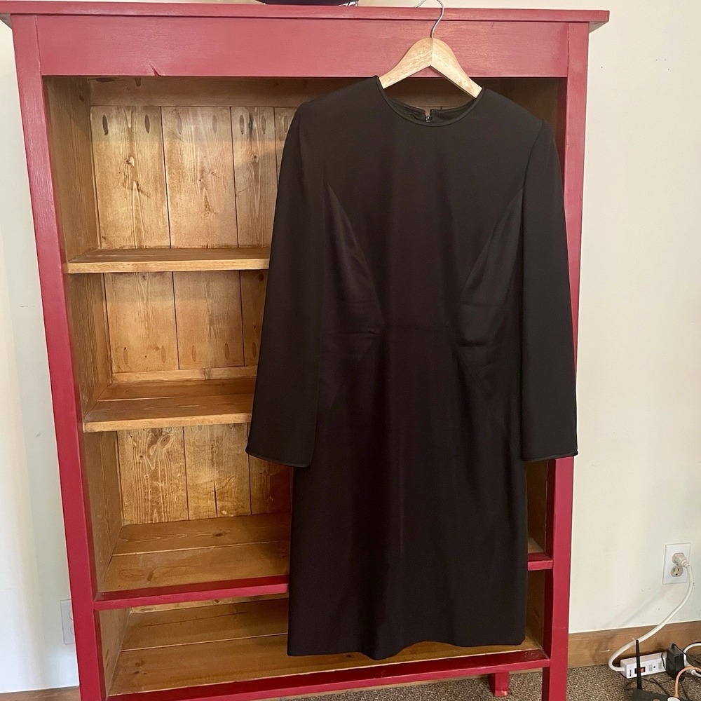 Vintage 80's Starington by Night 100% Silk Black Dress Size 10